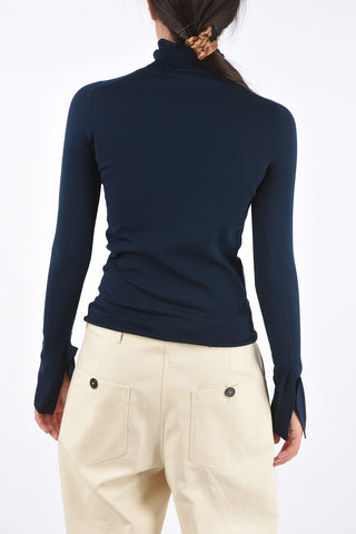 Unstructured Sleeve Skinny Fit Turtle-Neck Sweater