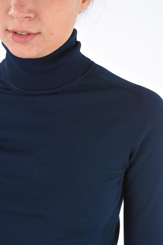 Unstructured Sleeve Skinny Fit Turtle-Neck Sweater