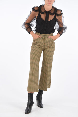 2 GENIUS 1952 Houndstooth Cropped Palazzo Pants