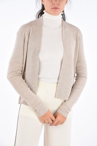 Cashmere and Silk No Buttoned Cardigan
