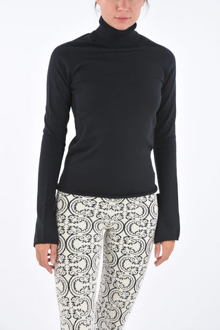 Unstructured Sleeve Skinny Fit Turtle-Neck Sweater
