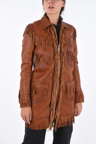 Leather Jacket with Fringes