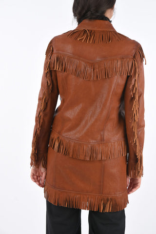 Leather Jacket with Fringes