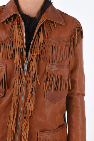 Leather Jacket with Fringes