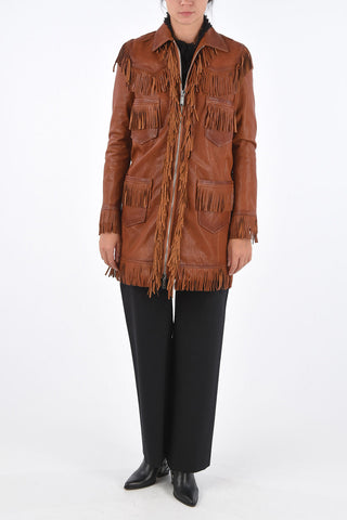 Leather Jacket with Fringes