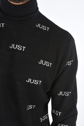 Turtle Neck Printed Sweater