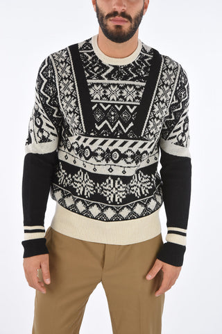 Wool Blouson Fit Fair Isle Sweater