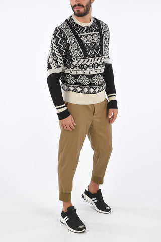 Wool Blouson Fit Fair Isle Sweater