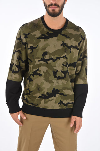 Maglia Girocollo loose Fit in Tessuto Monogram 