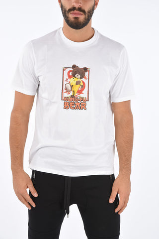 Printed KUNG-FU BEAR Slim Fit T-Shirt