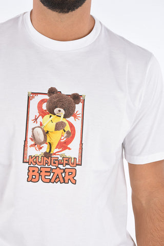Printed KUNG-FU BEAR Slim Fit T-Shirt
