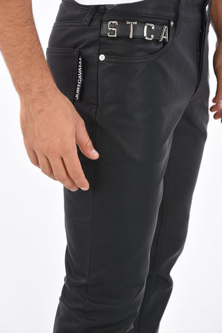 Pantaloni in ecoPelle Logati