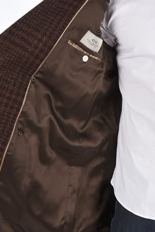 CC COLLECTION Cappotto Gun Club Check con Revers a Lancia