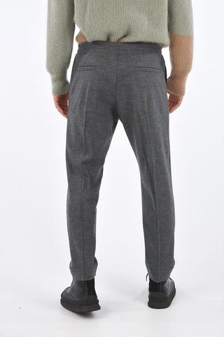 Pantaloni in Lana con Elastico in Vita