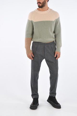 Pantaloni in Lana con Elastico in Vita