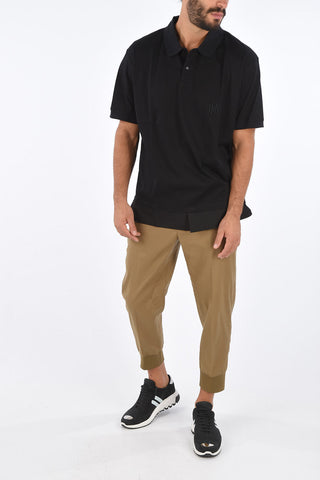 Jersey Embroidered Logo Easy Fit Polo Collar T-Shirt