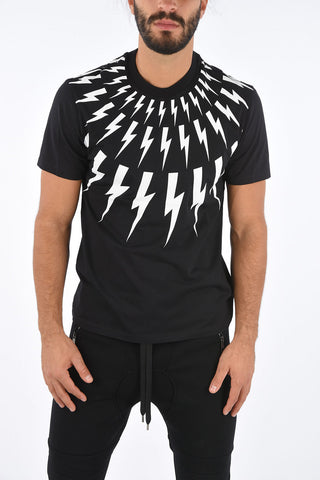 Slim Fit FAIRISLE THUNDERBOLT Crew-Neck T-Shirt