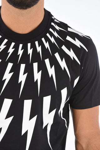 Slim Fit FAIRISLE THUNDERBOLT Crew-Neck T-Shirt
