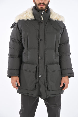 Hooded Down Jacket ARCTIC PARKA with Shearling Detail