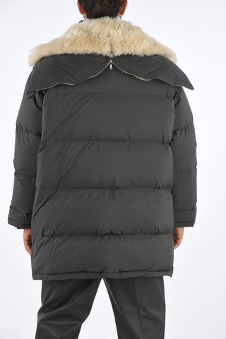 Hooded Down Jacket ARCTIC PARKA with Shearling Detail