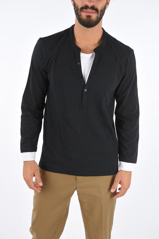 Unstructured Slim Fit Henley Sweater