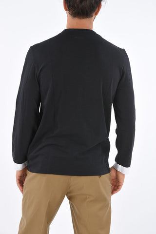 Unstructured Slim Fit Henley Sweater
