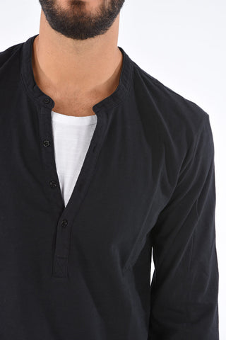 Unstructured Slim Fit Henley Sweater
