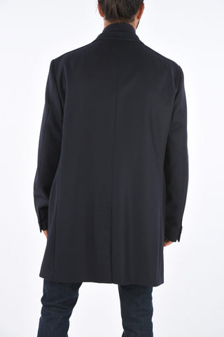 CC COLLECTION Cappotto in Lana Vergine con Girocollo Removibile