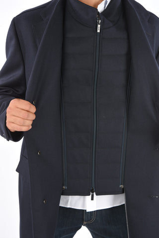CC COLLECTION Cappotto in Lana Vergine con Girocollo Removibile