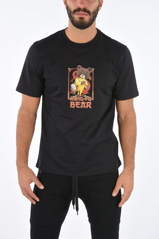 Printed KUNG-FU BEAR Slim Fit T-Shirt