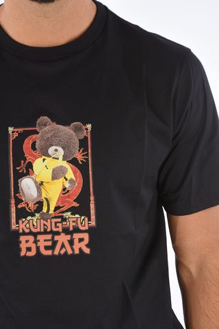 Printed KUNG-FU BEAR Slim Fit T-Shirt