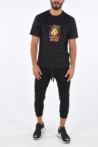 Printed KUNG-FU BEAR Slim Fit T-Shirt