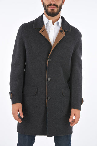 Cappotto Reversibile in Lana Vergine