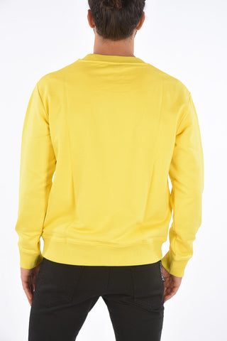 Crew-Neck Embossed Sweatshirt