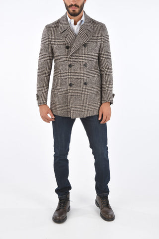 Tartan Tweed Double-Breasted Coat