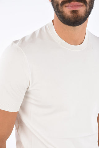 Ribbed Trim TRAVEL TECNO Slim Fit T-Shirt 