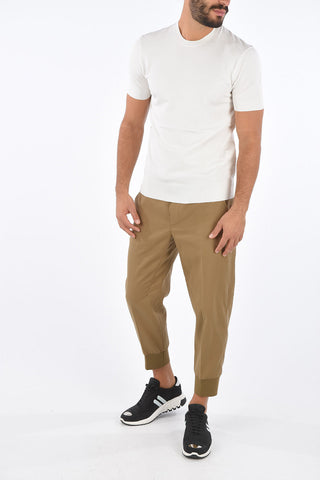 Ribbed Trim TRAVEL TECNO Slim Fit T-Shirt 