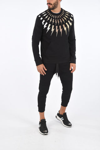 Felpa Slim Fit FAIRISLE THUNDERBOLT con Maxi Tasca a Toppa