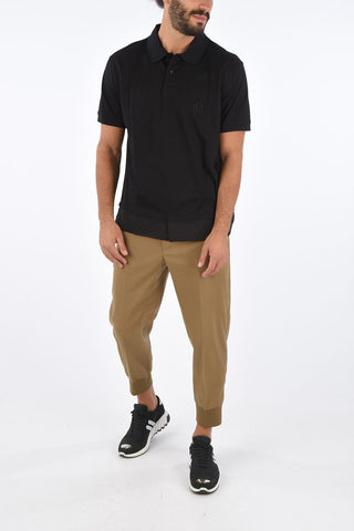 Jersey Embroidered Logo Easy Fit Polo Collar T-Shirt