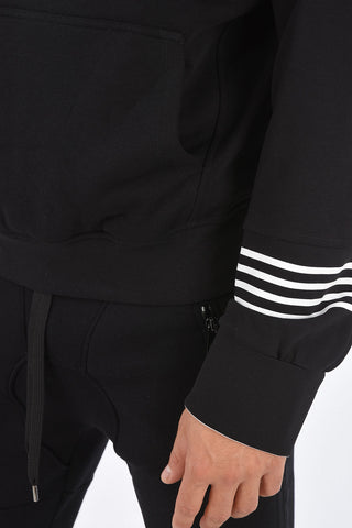 Contrast Detail Blouson Fit Crew-Neck Sweatshirt
