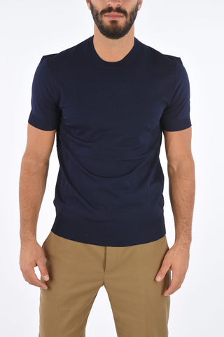 Ribbed Trim Slim Fit T-Shirt 