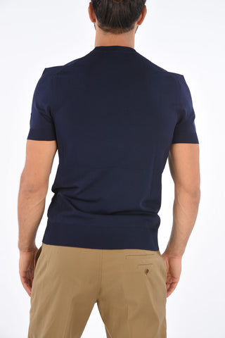 Ribbed Trim Slim Fit T-Shirt 