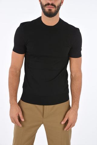 Stretched TRAVEL TECNO Knitted T-shirt with Ribbed Hems