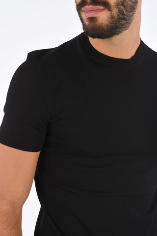 Stretched TRAVEL TECNO Knitted T-shirt with Ribbed Hems
