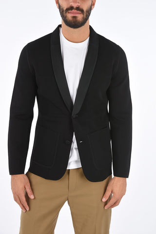 Two Button Slim Fit Shawl Lapel Blazer
