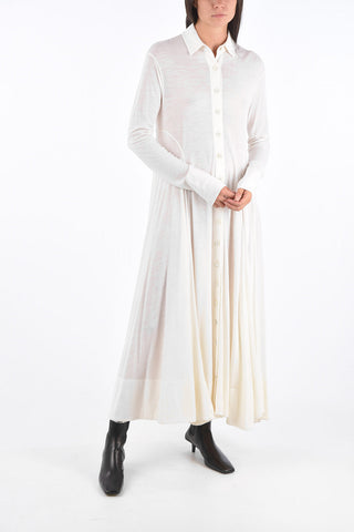 Stretchy Wool Shirt Dress