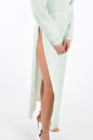 Double Side Split LOBBY Fringed Dress