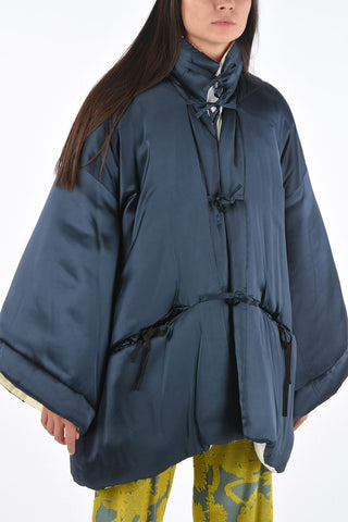 Kimono Down Jacket LIVERI with Ribbon Closure