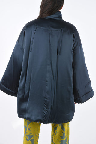 Kimono Down Jacket LIVERI with Ribbon Closure
