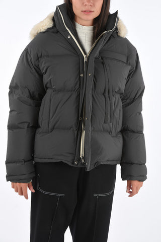 Piumino SHORT ARCTIC PARKA con Cappuccio in Shearling